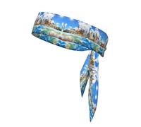 The World Famous Buildings Printed fitness headband, perfect for running, fitness and other sports adjustable headband,