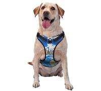 The World Famous Buildings Printed quick release dog harness reflective pet vest with 2 quick release buckles 4 sizes S ideal for outdoor walks and hikes