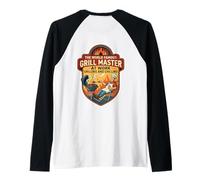 The World Famous Grill Master at Work Grilling & Chilling Raglan Baseball Tee