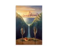 The World in A Wine Glass By Salvador Dalí Painter Artwork Poster Canvas Wall Art Decorative Bedroom Modern Home Print Picture Artworkss 20x30inch(50x75cm)