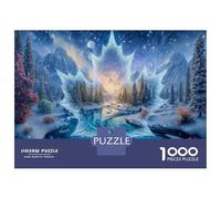 The World in The Leaves Puzzles Fun Details Beautiful Decoration 1000 Piece Maple Leaf Jigsaw Puzzles Challenging Games for Adults Kids Family 52x38cm/1000pcs