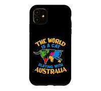 The World Is A Cat Playing With Australia Case for iPhone 11