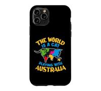 The World Is A Cat Playing With Australia Case for iPhone 11 Pro