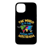 The World Is A Cat Playing With Australia Case for iPhone 13