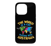 The World Is A Cat Playing With Australia Case for iPhone 13 Pro