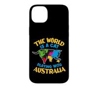 The World Is A Cat Playing With Australia Case for iPhone 14 Plus