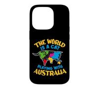 The World Is A Cat Playing With Australia Case for iPhone 14 Pro