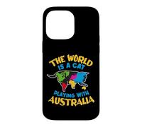 The World Is A Cat Playing With Australia Case for iPhone 14 Pro Max