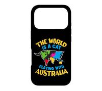 The World Is A Cat Playing With Australia Case for iPhone 17 Pro