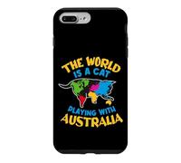 The World Is A Cat Playing With Australia Case for iPhone 7 Plus/8 Plus