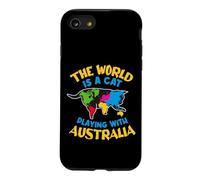 The World Is A Cat Playing With Australia Case for iPhone SE (2020) / 7/8
