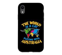 The World Is A Cat Playing With Australia Case for iPhone XR