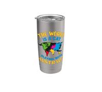 The World is A Cat Playing with Australia Stainless Steel Insulated Tumbler
