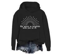 The World Is Brighter With You In It Sweatshirt Mental Health Sweatshirt Black
