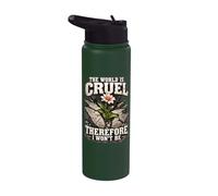 The World is Cruel Therefore I Won't Be Kind Hearted Saying Stainless Steel Insulated Water Bottle