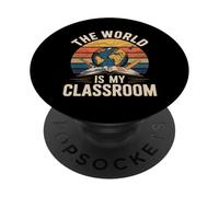 The World Is My Classroom Geographer Geographers PopSockets Adhesive PopGrip