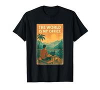 The World is My Office Digital Nomad Travel Aesthetic T-Shirt