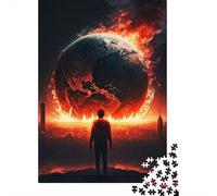 The World Is on Fire 1000-Piece Jigsaw Puzzle for Adults, 70x50cm/1000pcs, A Quiet Indoor Pastime at Home; Low-dust White Pieces for Sorting