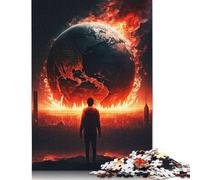 The World Is On Fire 1000 Pieces Jigsaw Puzzles for Adults- Impossible Puzzle - Puzzles Brain Challenge Puzzle for Kids 1000pcs (75x50cm)