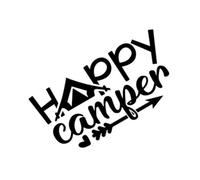 The World is So Big, I Want to See, Happy Campers Auto Parts Car Stickers Motorcycle Stickers(Black,30X15CM)