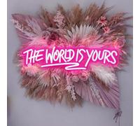 The World is Yours Neon Sign for Wall Decor, LED Light Signs for Bedroom Game Room Man Cave Home Bar Bistro Club Cafe Wedding Graduation Party Birthday Gift