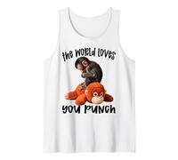 The World Loves You Punch Cute Monkey Punch Plush Hugging Tank Top