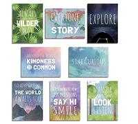 The World Mini Collection Wall Card Prints 11x14 Inch Canvas, Inspirational Phrases, Motivational Wall Quotes, Wall Decoration