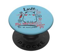 The World Needs A Guinea Pig Love And Peace Cute Pet Lovers PopSockets Adhesive PopGrip