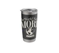 The World Needs More Kindness Earth Globe Stainless Steel Insulated Tumbler