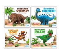 The World of Dinosaur Roar Series 4 Books Collection Set By Peter Curtis & Jeanne Willis (Dinosaur Roar! The Tyrannosaurus rex, Dinosaur Stomp! The Triceratops, Dinosaur Boo The Deinonychus, Dinosaur