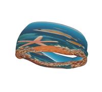 The World of Underwater Animals Sports Sweatband, Unisex Headbands for Men and Women,Stretchy, Breathable, and Moisture-Wicking