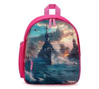 The World of Warships Ship Travel Backpack Casual Daypack Shoulder Bag with Adjustable Straps for Hiking