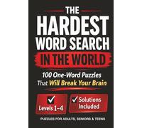The World’s Hardest Word Search: **100 One-Word Puzzles That Will Break Your Brain 5 BONUS Challenges**