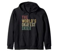 The World’s Okayest Skier Funny Ski Zip Hoodie