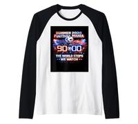 The World Stops We Watch 90 Minutes Soccer 2026 Fan Tee. Raglan Baseball Tee