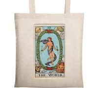 The World Tarot Card Art Logo Natural Ecological Cotton Tote Bag Beige