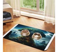 The World Tree Pet Feeding Mat-Waterproof & Non-Slip Dog and Cat Food Mat-No Stains Quick Dry Dog Water Dispenser Mat