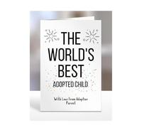 The world's best Adopted Child card from Adoptive Parent, gifts for men, women, him, her, male, female, presents for Christmas, happy birthday, for, A5-252a_4
