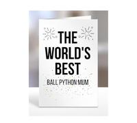 The World's Best Ball python Mum, Birthday Card Gifts for Women, Female, Best Friend, Colleague, Her, Pet Mummy, Presents for Christmas, Cards, A5-336a_9