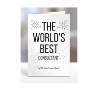 The world's best Consultant card from Client, gifts for men, women, him, her, male, female, presents for Christmas, happy birthday, for, A5-252a_116