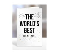The Worlds Best Great Uncle, Card Gifts for Men, Women, Him, Her, Happy Birthday, Presents for Christmas, Funny, Silly, Joke, A5-326b_61