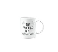 The Worlds Best Maintenance Worker Mug, Happy Birthday Gifts for Colleague, Coworker, Boss, Manager, Leaving Present, Female, Male, Men, Women, Christmas, mm-CA-326a_193