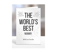 The world's best Mummy card from Son, gifts for men, women, him, her, male, female, presents for Christmas, happy birthday, for, A5-252b_150
