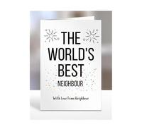 The world's best Neighbour card from Neighbour, gifts for men, women, him, her, male, female, presents for Christmas, happy birthday, for, A5-252b_168