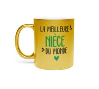 The World's Best Niece Family Mug in Chrome Ceramic Gold 11oz