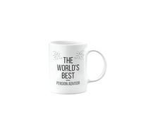 The Worlds Best Pension Advisor Mug, Happy Birthday Gifts for Colleague, Coworker, Boss, Manager, Leaving Present, Female, Male, Men, Women, Christmas, mm-CA-326a_227