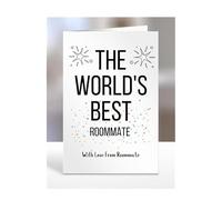 The world's best Roommate card from Roommate, gifts for men, women, him, her, male, female, presents for Christmas, happy birthday, for, A5-252b_195