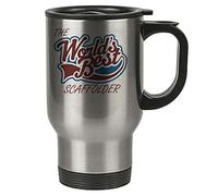 The Worlds Best Scaffolder Thermal Eco Travel Mug - Stainless Steel - Reusable Coffee Cup
