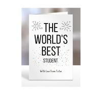 The world's best Student card from Tutor, gifts for men, women, him, her, male, female, presents for Christmas, happy birthday, for, A5-252b_259