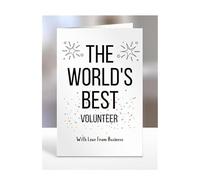 The world's best Volunteer card from Business, gifts for men, women, him, her, male, female, presents for Christmas, happy birthday, for, A5-252b_280